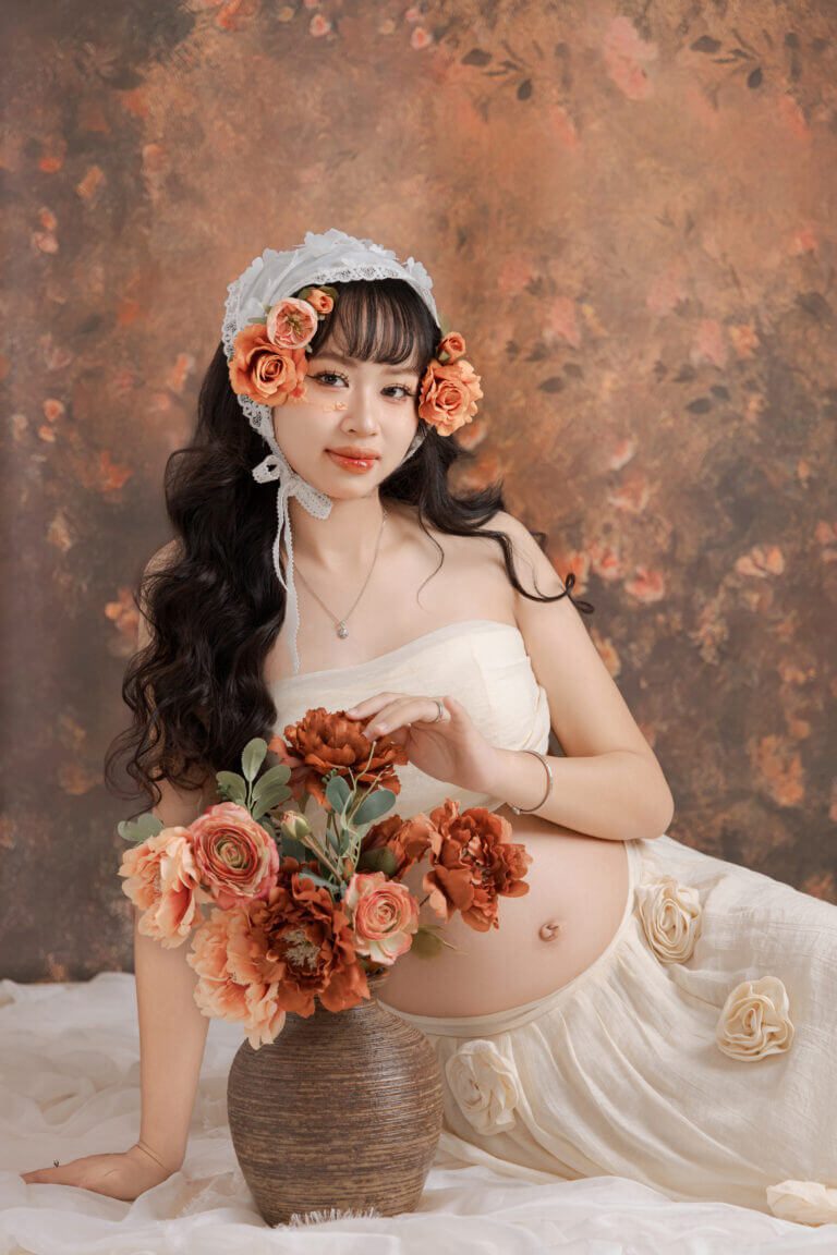 Chụp ảnh bầu tone cam vintage – xu hướng nghệ thuật tại MJN Studio | MJN Studio