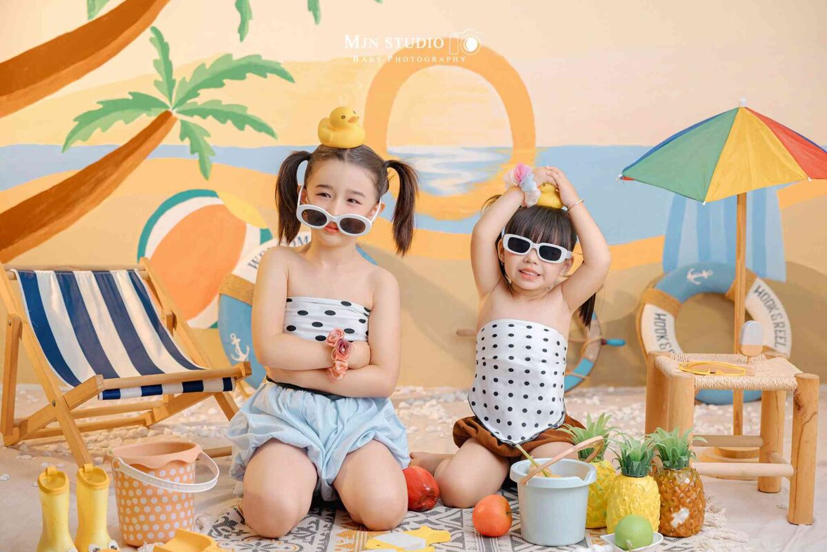Chụp ảnh dã ngoại cho bé – Picnic trên bãi biển