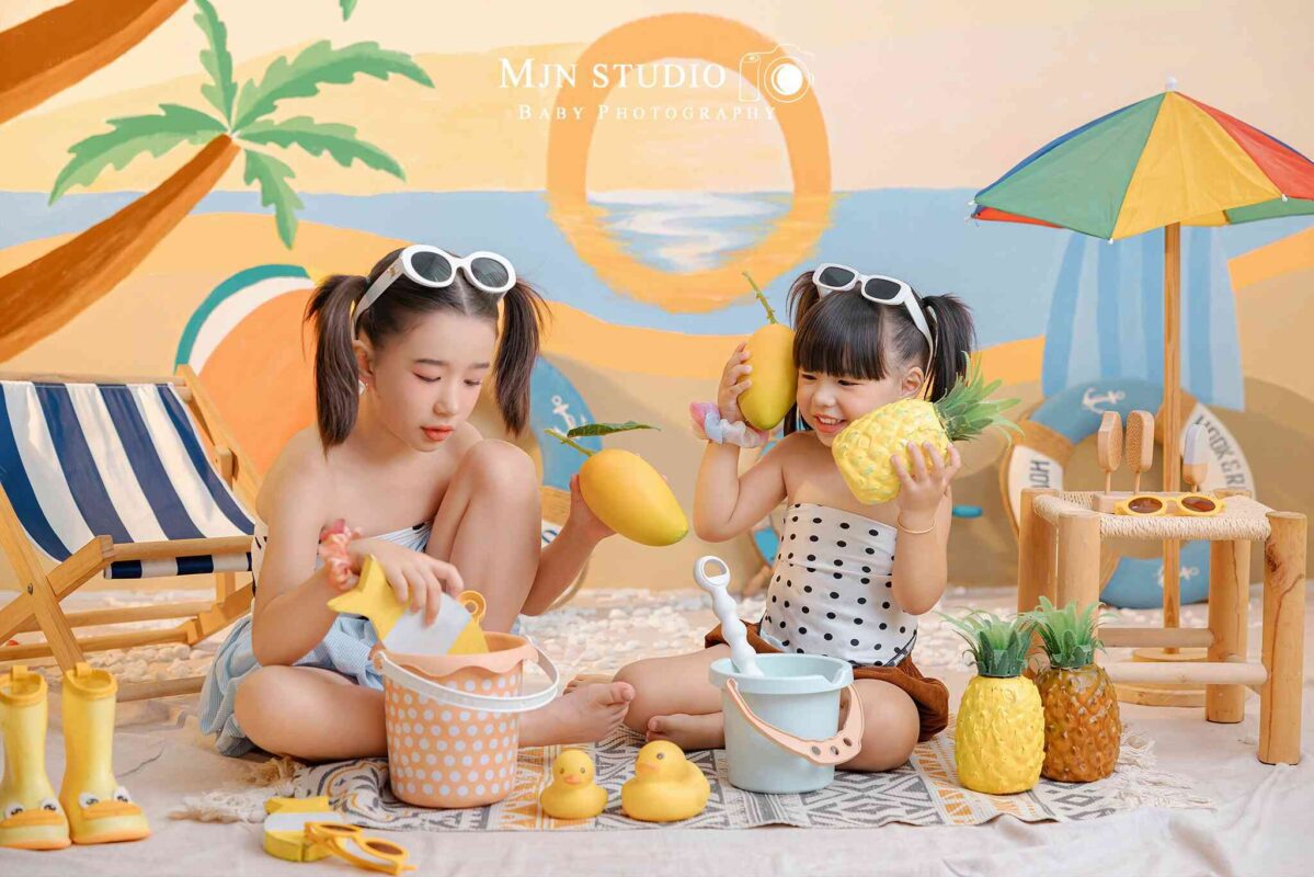 Chụp ảnh dã ngoại cho bé – Picnic trên bãi biển