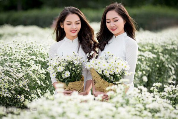 goi chup anh voi cuc hoa mi